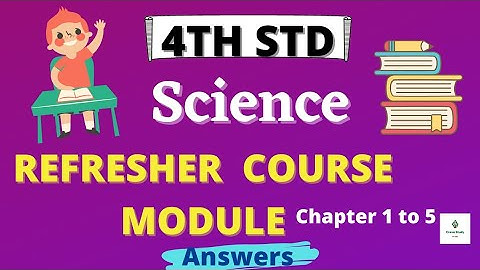 4th std |Science |Refresher course module| answers |chapter 1to 5| @Cravestudytamil