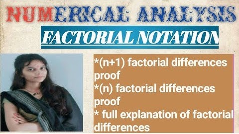 factorial notation in finite differences in hindi
