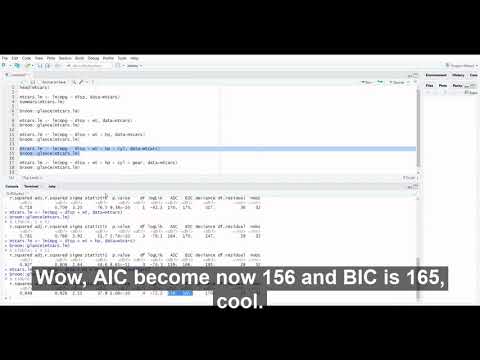 Model Selection in R (AIC Vs BIC)