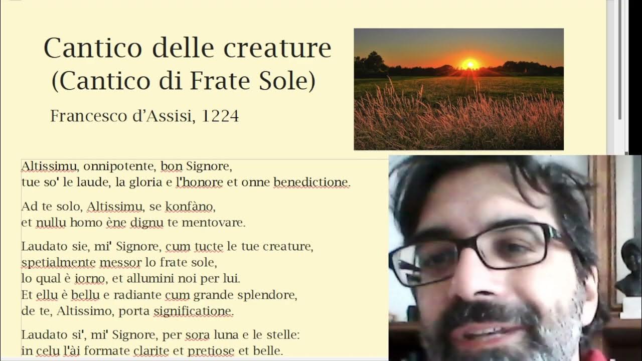 Cantico delle Creature (o Cantico di Frate Sole) di San Francesco d'Assisi spiegazione. YouTube Cantico delle Creature (o Cantico di Frate Sole) di San Francesco d'Assisi spiegazione. YouTube