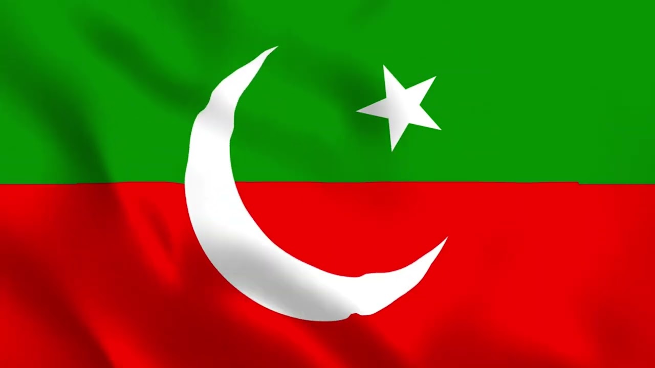 PTI Flag Green Screen BackGround I Chroma Key I Elections Flag I پی ٹی آئی جھنڈا