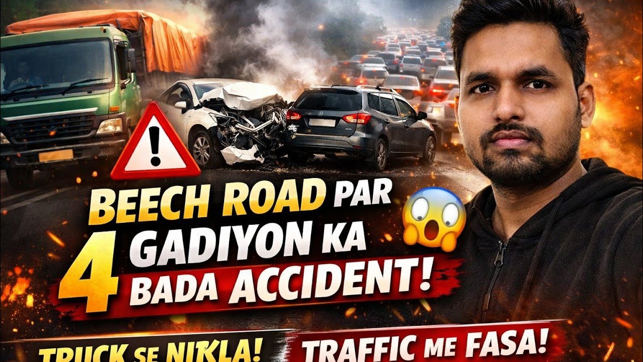 Aaj Bach Gaya! 🚛 Beech Road 4 Gadiyon Ka Bada Accident
