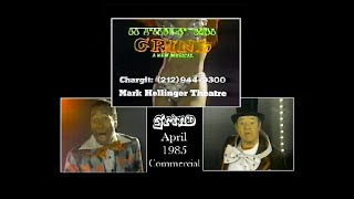 "Grind" Broadway Musical Commercial, April 1985