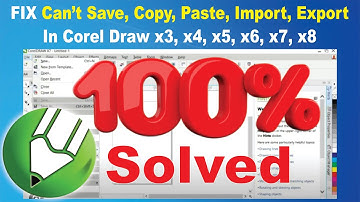 Save as, Copy, Paste, Import, Export not working in Corel? Problem 100% Solved! #coreldraw
