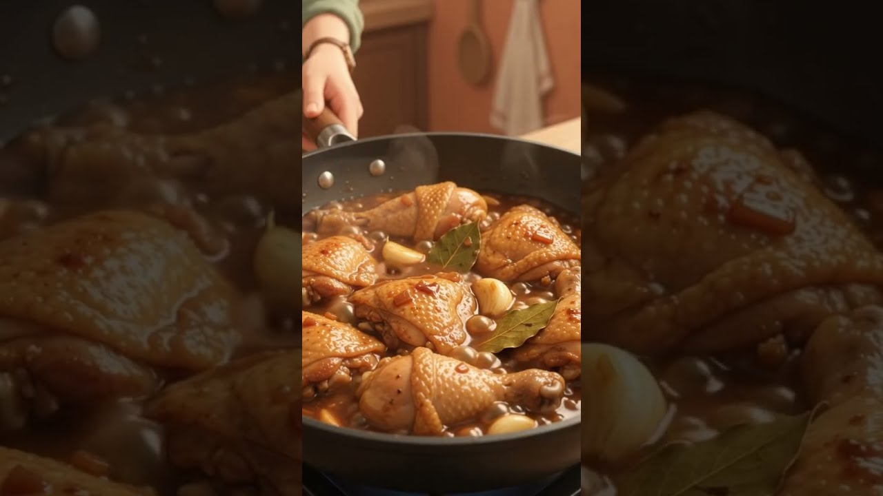 FILIPINO CHICKEN ADOBO #ChickenAdobo #FilipinoFood #ElexEala #PinoyPride #AnimeCooking #SpanishLatte