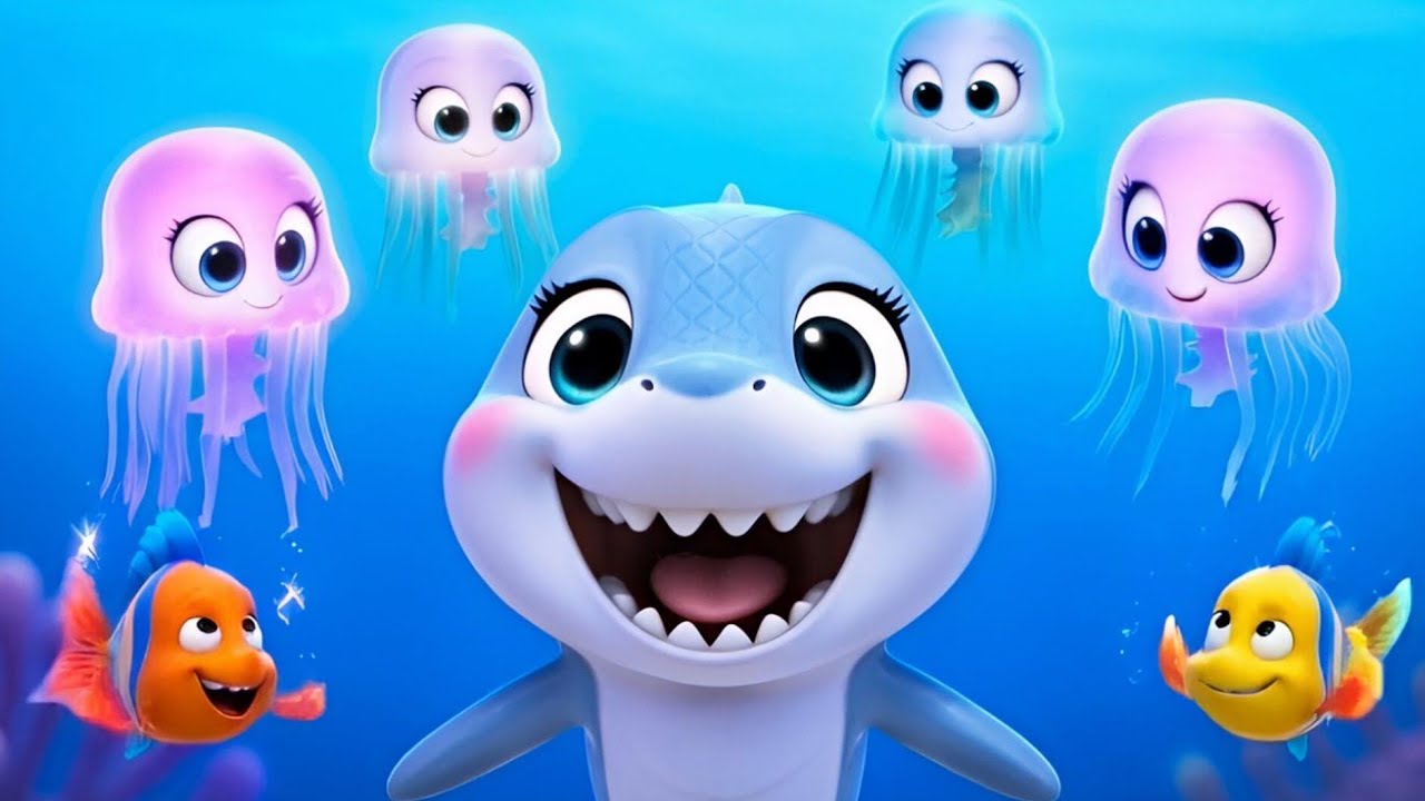 Shark Party Song 🦈🎶 | Super Cute 3D Cartoon Kids Rhyme
