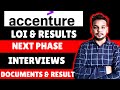 Accenture Hiring Updates | LOI &amp; Results Updates | Interviews &amp; Next Phase Details | Accenture