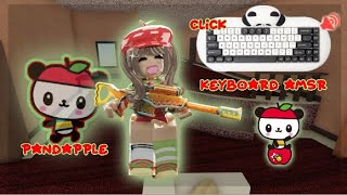 PLAYING MM2 AS PANDAPPLE *Keyboard ASMR* WITH GINGERSCOPE!