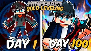 100 Days as SUNG JIN WOO in SOLO LEVELING Minecraft