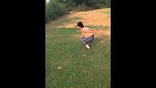 Drunk guy doing a backflip