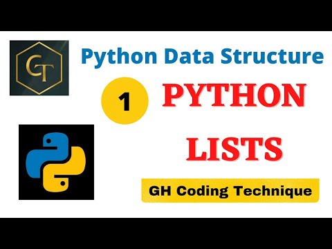 Python Tutorial-1 | Python List Data Structure | What is List in Python |Python For Beginners |Lists