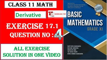 class 11 basic mathematics derivative 17.1 all exercise solution page no:393-394||question no:4
