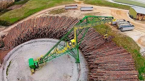 Inside USA Most Advanced Wood Sawmill Factory: Automatic Sawmilling Line Logs to Lumber Insane Speed