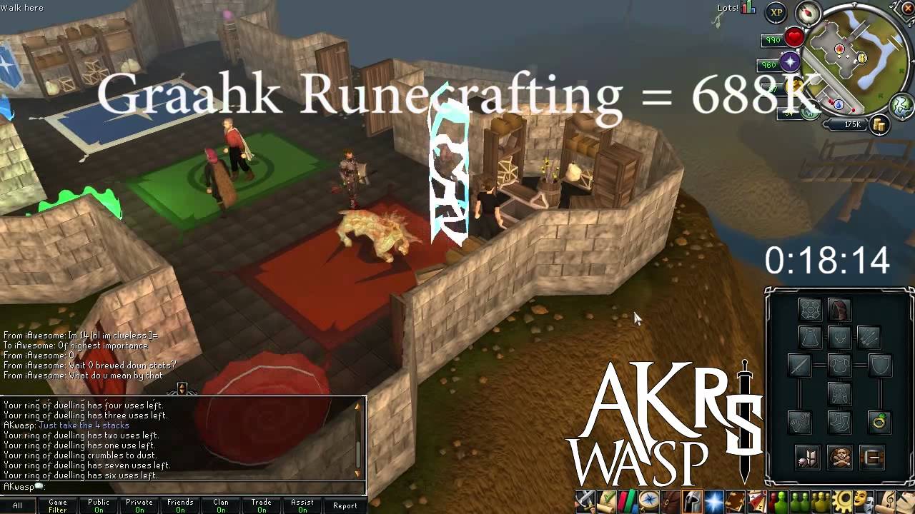 688K Graahk Runecrafting - Runeshark MIBFYH Challenge Response - Runescape AKwaspRS