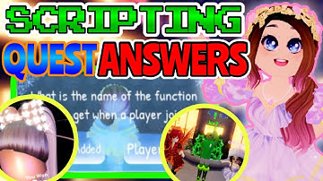 All SCRIPTING QUIZ Quest ANSWERS!😱 ~Royale High 2022 New Years Quest Tutorial