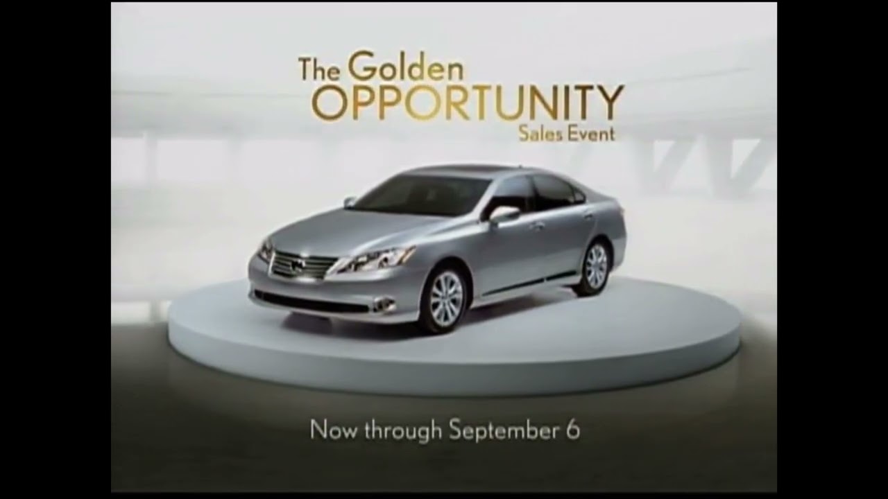 2011 Lexus golden opportunity sales event commercial.