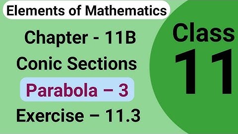 General Equation of Parabola | Elements of mathematics class 11 Parabola | Conic section Ex 11.3
