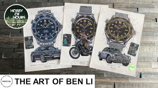 InkDial - The Art of Ben Li (Watches, Cars, James Bond & More)