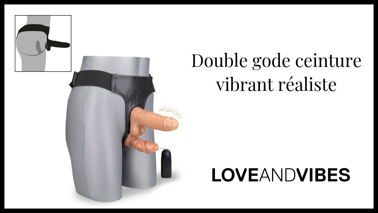 Double gode ceinture vibrant réaliste - LOVE AND VIBES
