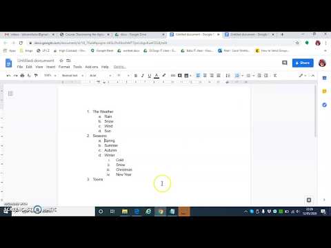 Video: Hoe maak ik een sublijst in Google Docs?