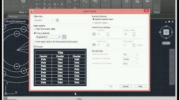 Tabelas do Excel no AutoCAD