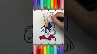Sonic da colorare - tutorial colori - disegno da colorare