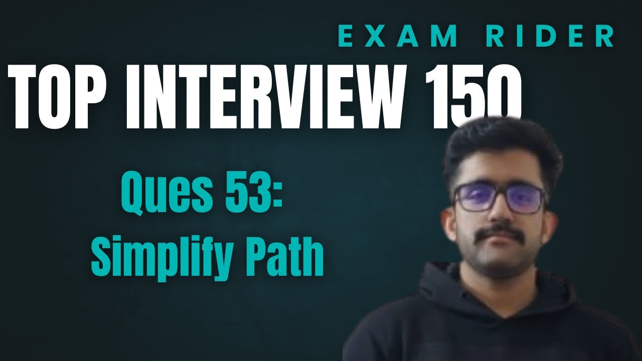 Simplify Path | LEETCODE | TOP INTERVIEW 150 | C++ #leetcode #education ...