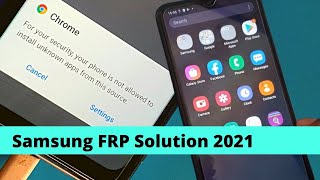 your phone is not allowed to install unknown apps How to fix | Samsung A10s FRP Bypass 2021