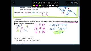 Unit 4 Day 2: Congruent Triangles