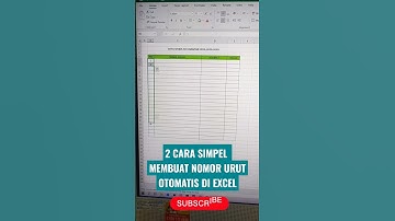 Sangat Simpel❗Nomor Urut Otomatis di Excel #microsoftexcel excel #tutorialmicrosoftexcel