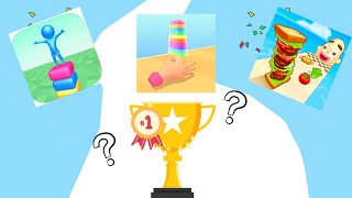 TOP 3 The Most Satisfying Mobile Games 2023: Sandwich Runner, Popsicle Stack….
