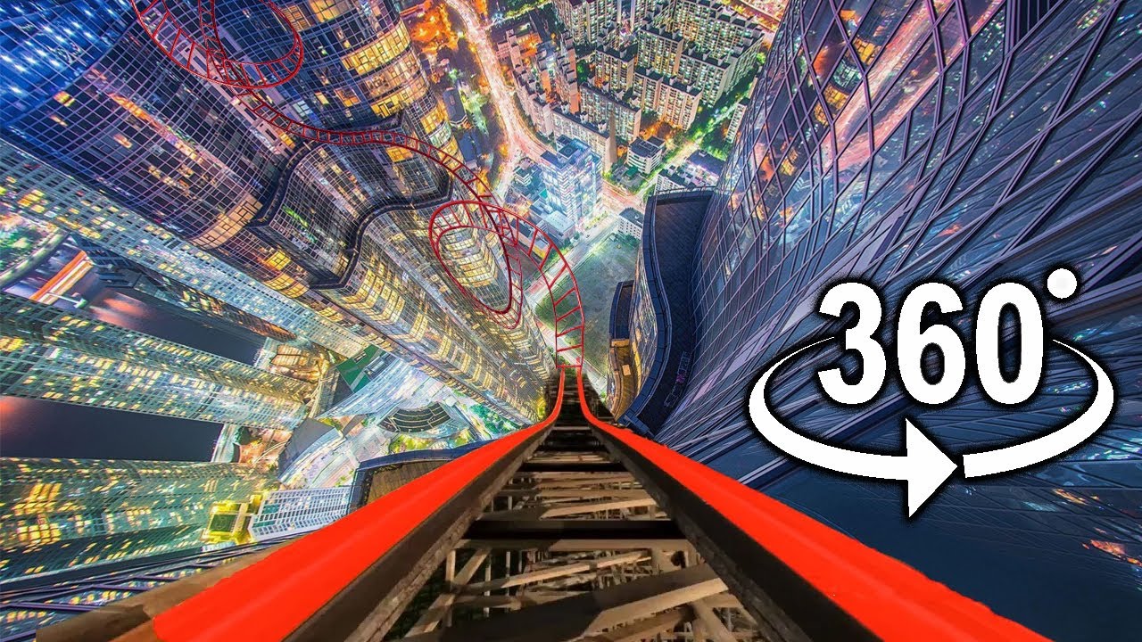 360 VR Roller Coaster | 360 Virtual Reality Sci-Fi  Ride -  Must Watch With Oculus