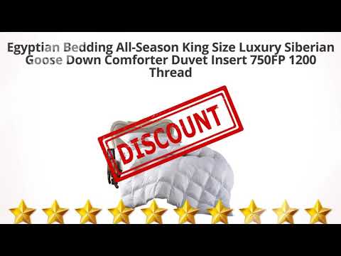 Egyptian Bedding All-Season King Size Luxury Siberian Goose Down  | Review and Discount