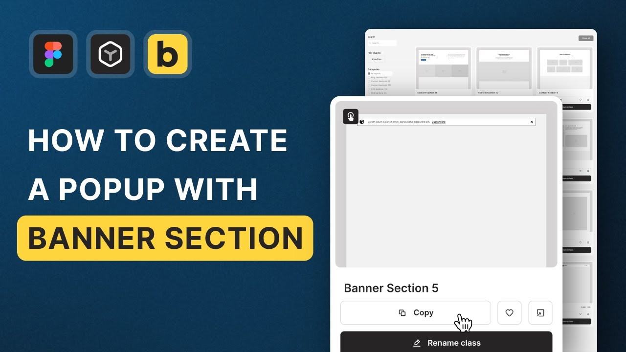 How to use banner layouts in a popup in Bricks builder - YouTube
