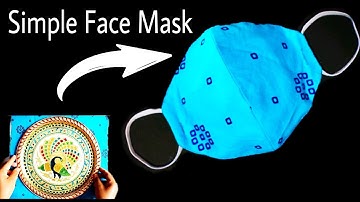 Make Fabric Face Mask With Filter Pocket At Home - Easy Face Mask Pattern - DIY Face Mask
