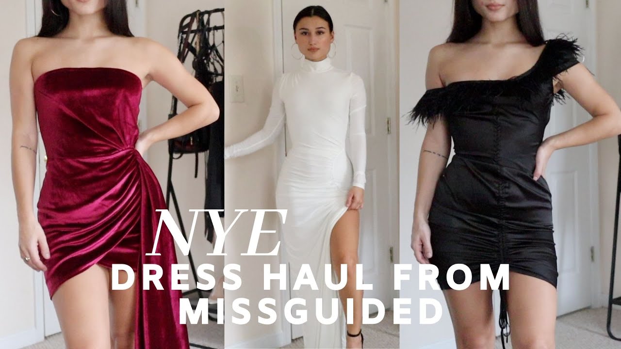 MISSGUIDED NYE DRESS HAUL | Try-on haul & Review - YouTube