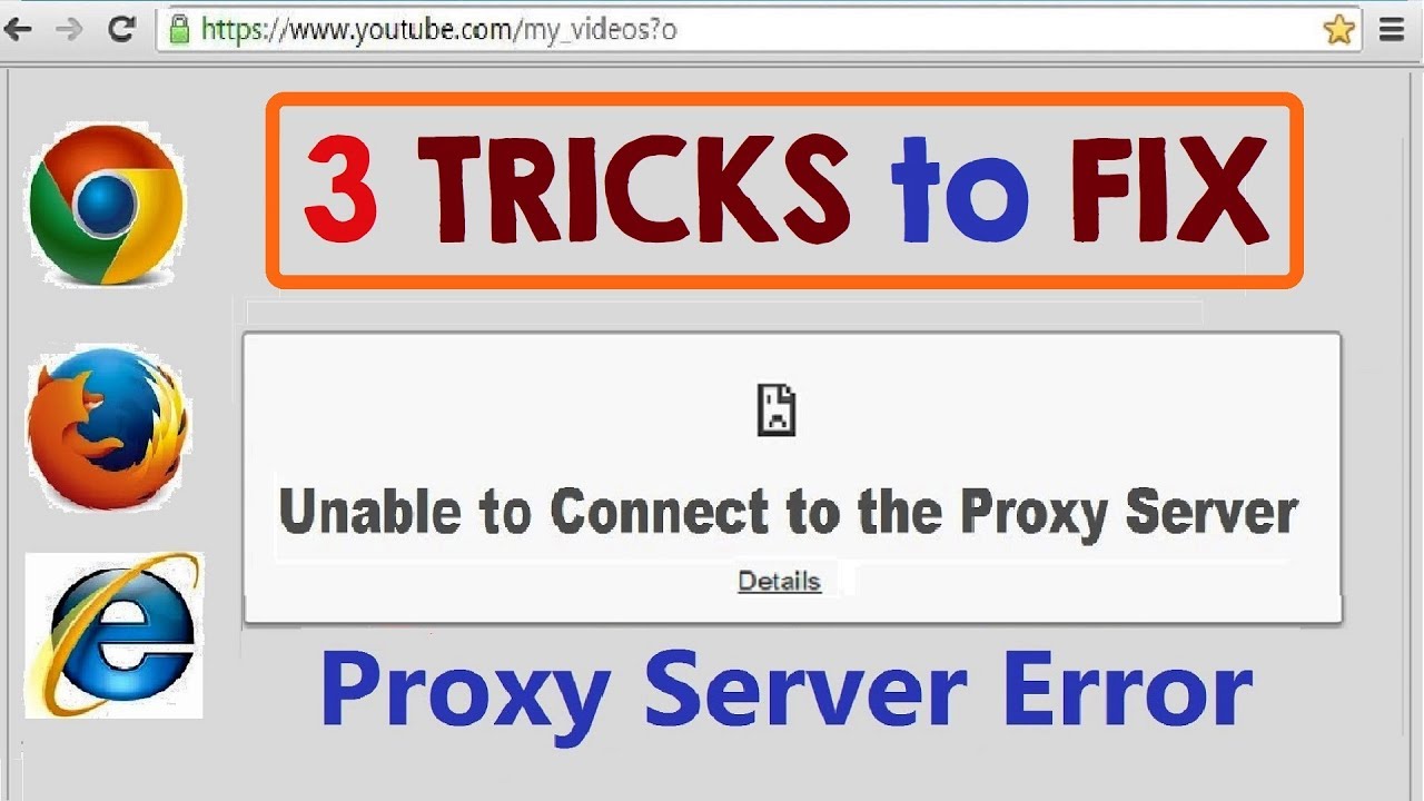Unable to connect to proxy