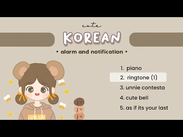 Cute Korean Ringtones 🍡 | alarm and notification | (free download) class=