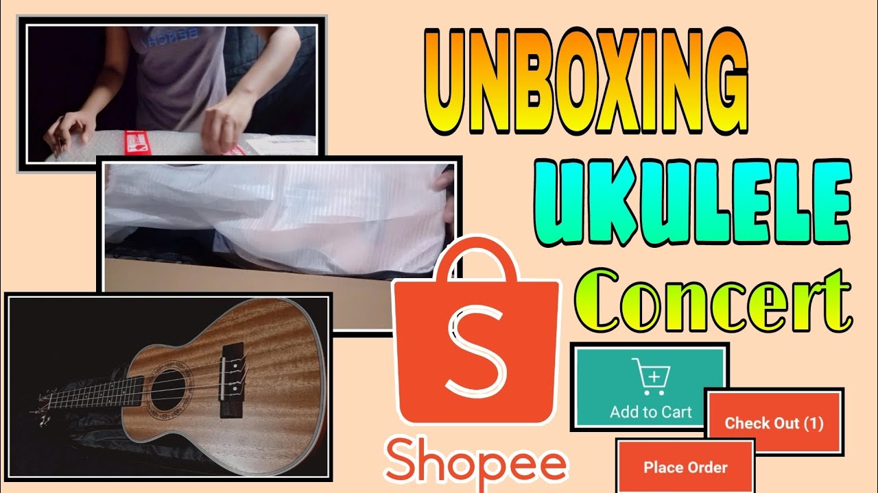 UNBOXING Davis ukulele concert from shopee | Affordable price |
