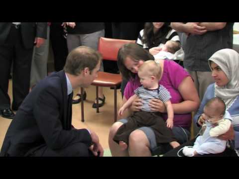 Prince William visits children at Wellington Hospi...