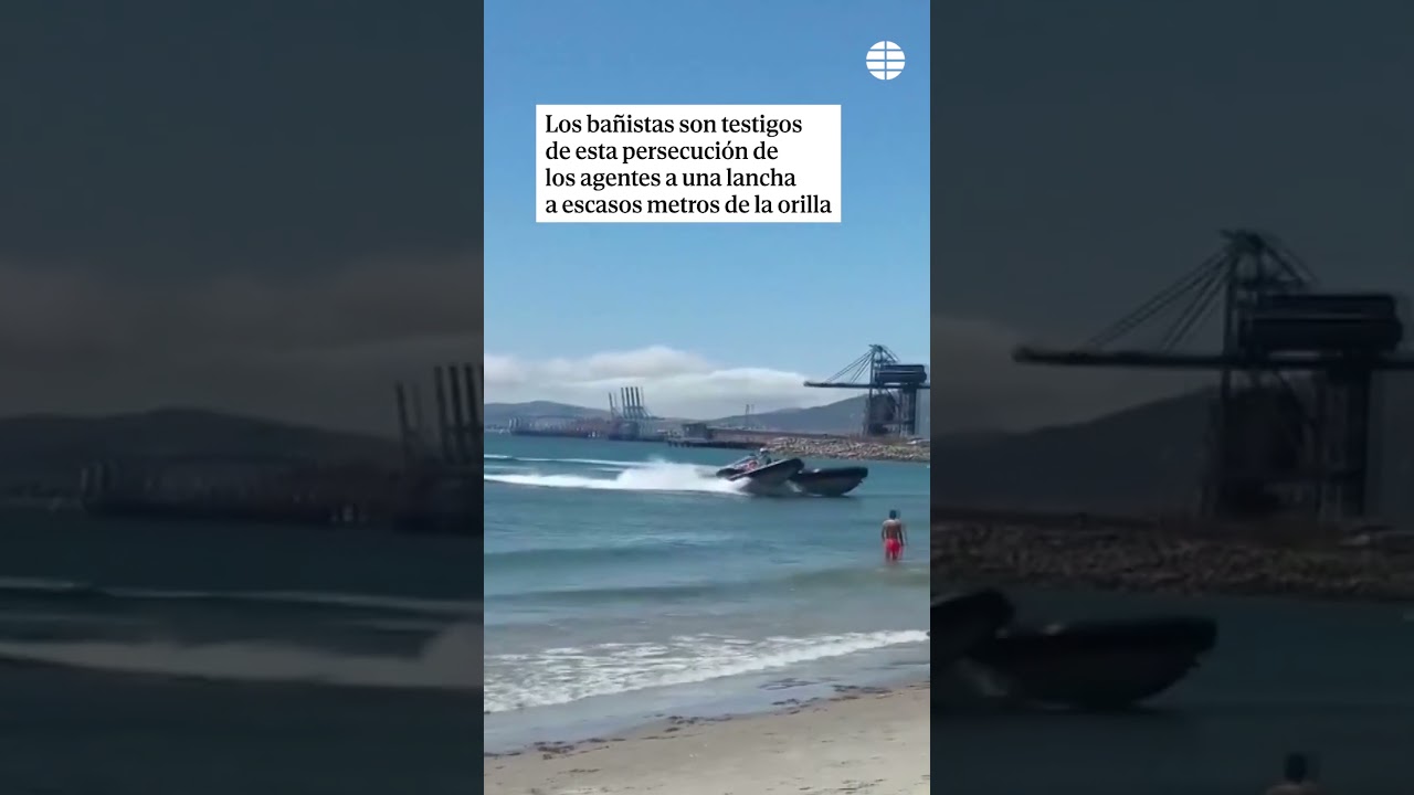 Detención en plena playa en San Roque (Cádiz) tras una espectacular persecución en lancha #cadiz