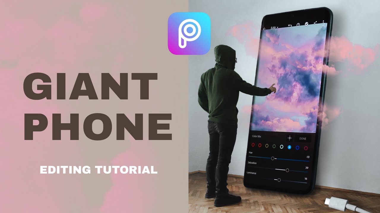 Giant Phone Photo Editing PICSART TUTORIAL YouTube