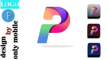 How to make logo design P logo color full Gradients on pixellab tutorials