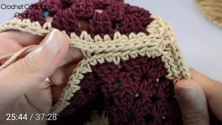 شنطه كروشيه بخيط المكرميه القطن _ Crochet bag