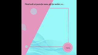 Metal wall art poem for mom, gift for mother, wall art with mother poem & flowers. 11x14 wall art... screenshot 5
