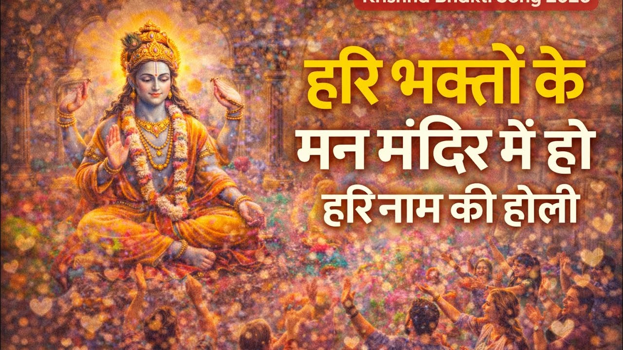 हरि भक्तों के मन मंदिर में हो हरि नाम की होली | Hari Naam Holi Bhajan | Krishna Bhakti Song 2026