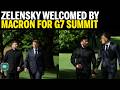 Ukraine's Zelensky Welcomed By French President Macron for G7 followed by other global Leaders
