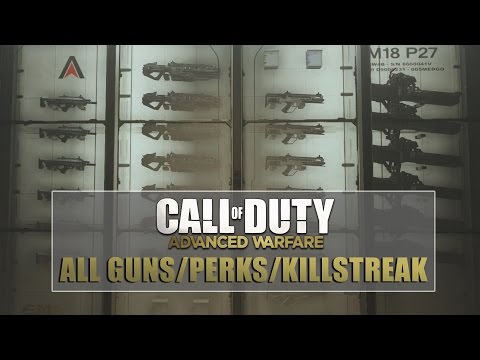 CoD Advanced Warfare - All Weapons/Grenades/Attachments/Sheilds (Firing Range Showcase) HD