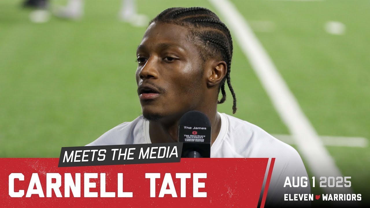 Carnell Tate discusses stepping up to be a leader for the wide receivers and his offseason