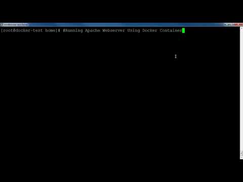 Running Apache Webserver Using Docker Container - Part 1